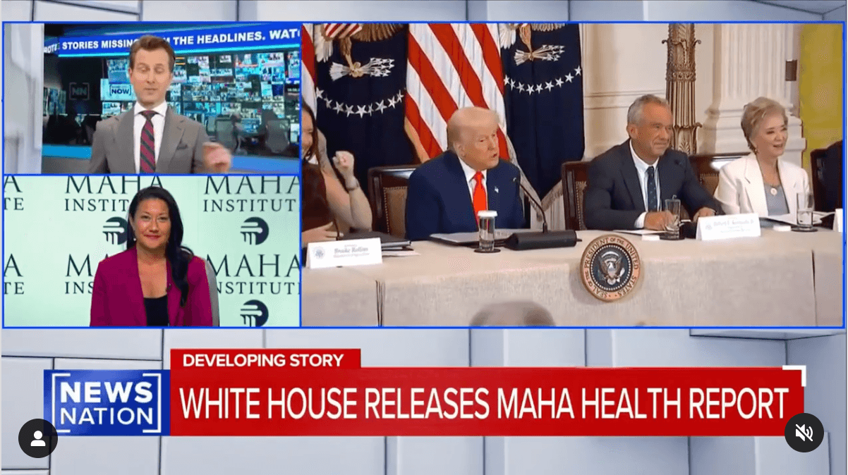 Zen Honeycutt on NewsNation covering White House MAHA Health Report
