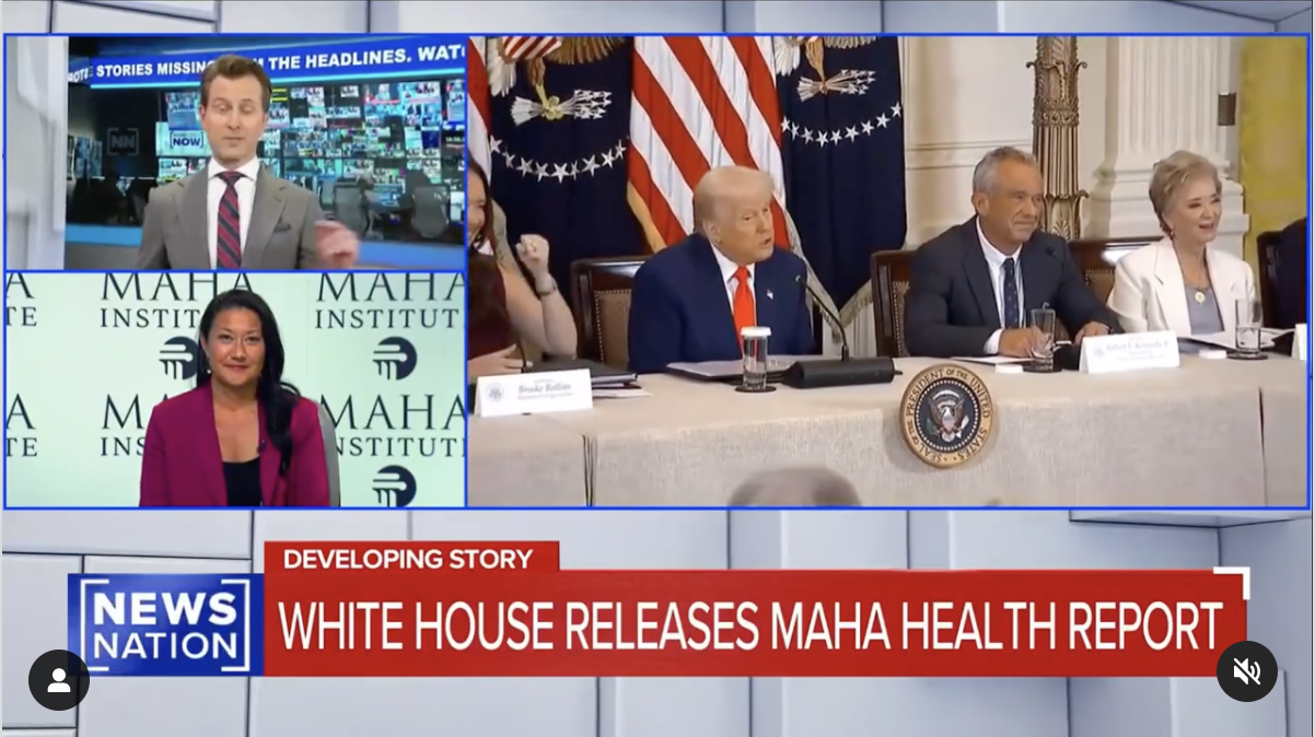 Zen Honeycutt on NewsNation covering White House MAHA Health Report